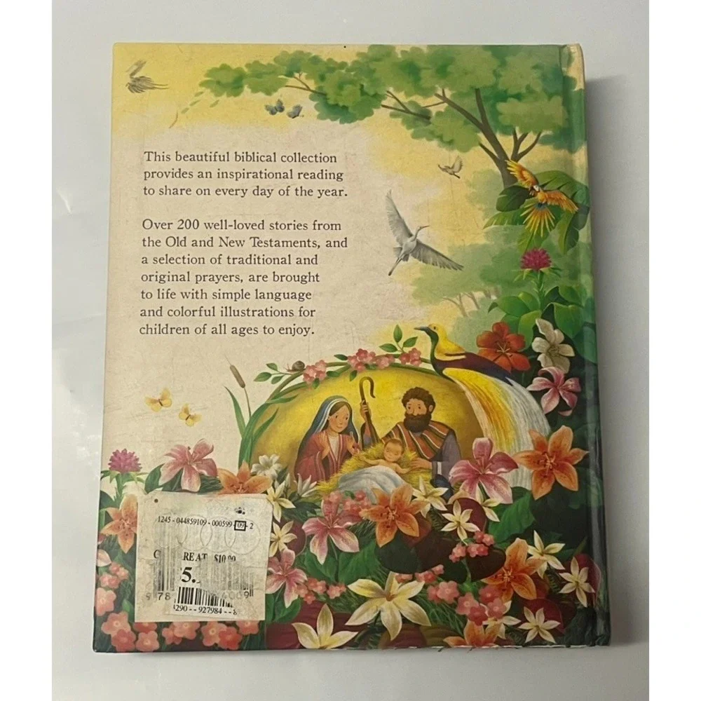 365 BIBLE STORIES AND PRAYERS‎ CHILDREN HARDCOVER BOOK ILLUSTRATED CHRISTIAN KID